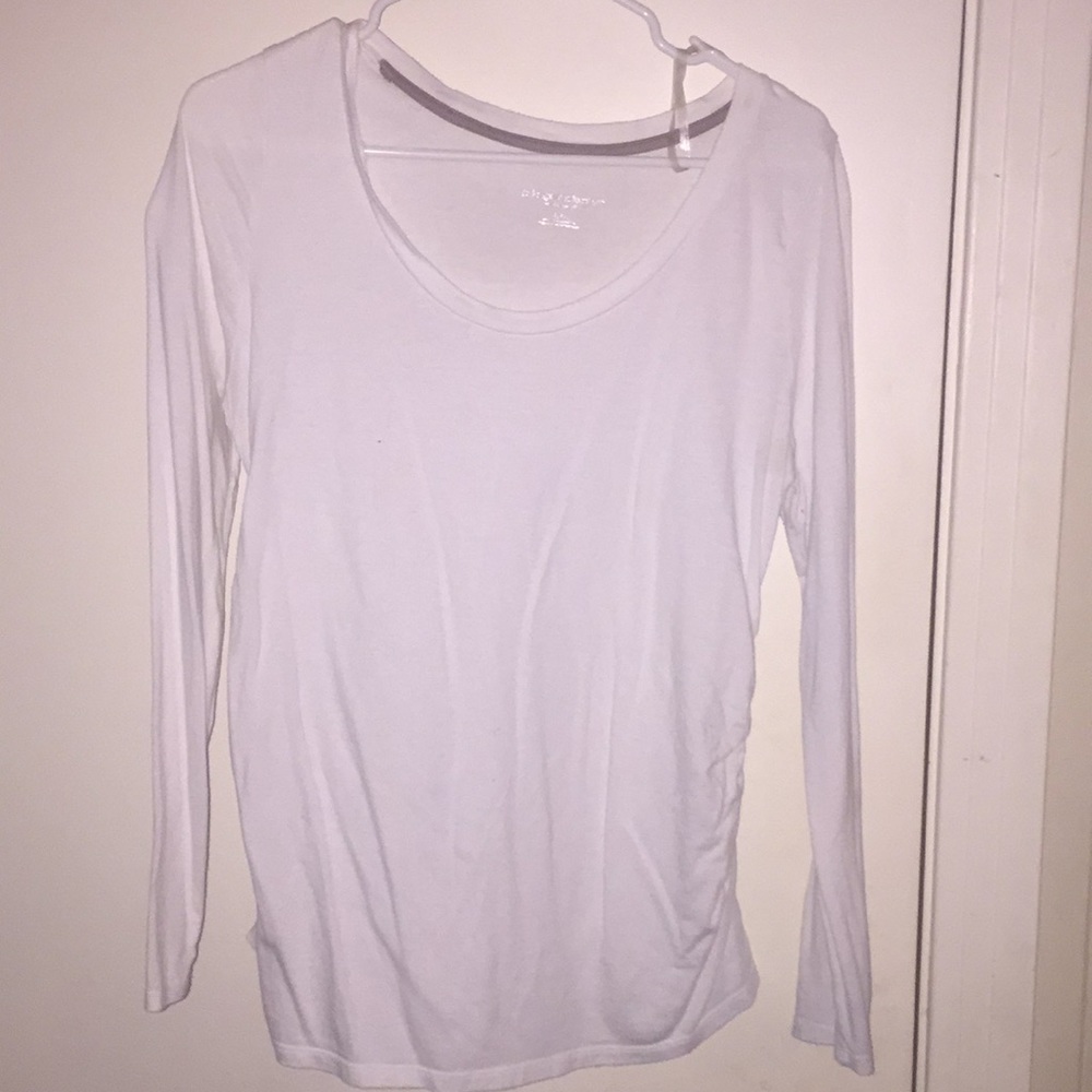 White maternity shirt